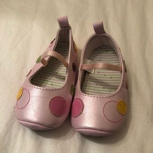 Pink and Polka Dot Slip on Shoes
